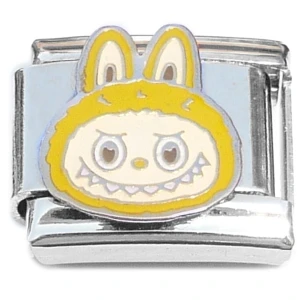 Cute Monster Face Yellow Italian Charm