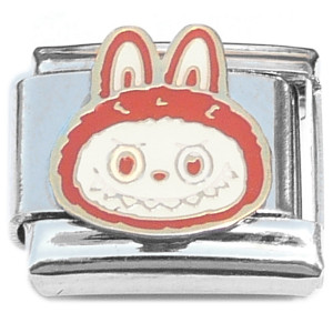 Cute Monster Face Brown Italian Charm