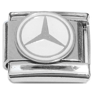 Mercedes Car Logo White Italian Charm
