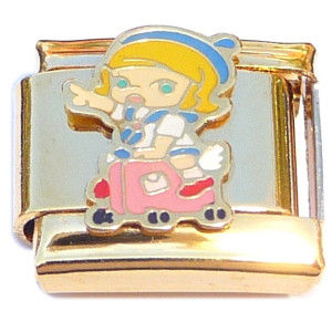 Molly Suitcase Goldtone Base Italian Charm Molly Suitcase Goldtone Base Italian Charm