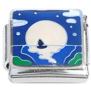 Moon Water Reflection Italian Charm