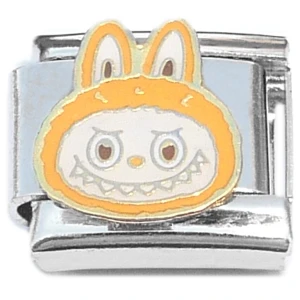Cute Monster Face Amber Italian Charm