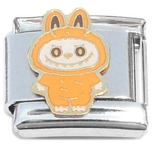 Cute Monster Eyes Open Amber Italian Charm