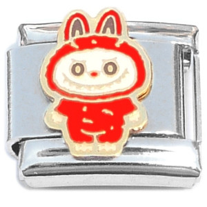 Cute Monster Eyes Open Red Italian Charm