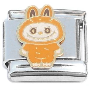 Cute Monster Eyes Open Orange Italian Charm