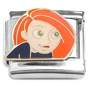 Teenage Crime Fighter Kim Possible Cartoon Italian Charm