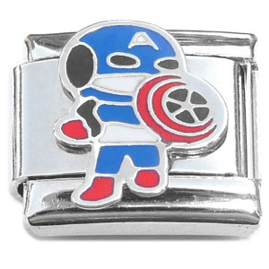 America Superhero Italian Charm