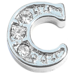 Fancy Letter C Floating Locket Charm Fancy Letter C Floating Locket Charm