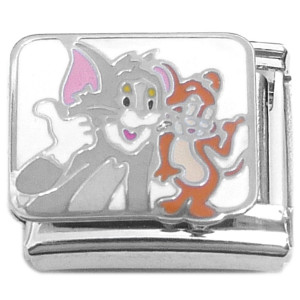 Cat and Mouse Tom and Jerry Cartoon Italian Charm