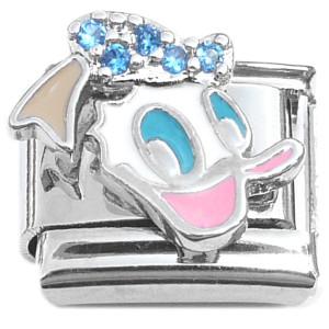 Donald Duck with Bling Cartoon Italian Charm Donald Duck with Bling Cartoon Italian Charm