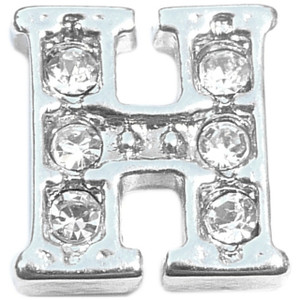 Fancy Letter H Floating Locket Charm Fancy Letter H Floating Locket Charm