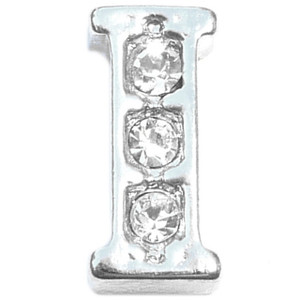Fancy Letter I Floating Locket Charm