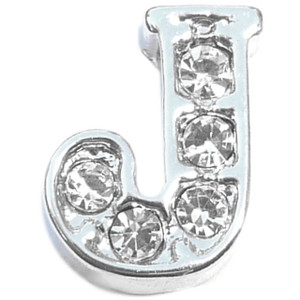 Fancy Letter J Floating Locket Charm Fancy Letter J Floating Locket Charm