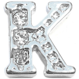 Fancy Letter K Floating Locket Charm Fancy Letter K Floating Locket Charm