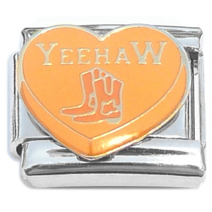 Yeehaw Heart with Boots Italian Charm Yeehaw Heart with Boots Italian Charm