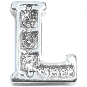 Fancy Letter L Floating Locket Charm Fancy Letter L Floating Locket Charm