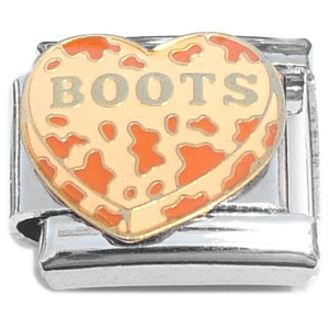 Boots Heart Italian Charm Boots Heart Italian Charm