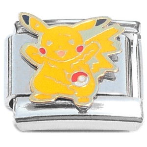 Pokemon Pikachu with Pokeball Italian Charm Pokemon Pikachu with Pokeball Italian Charm