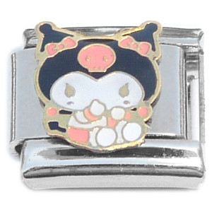 Bunny Rabbit Sitting Pink Skull Italian Charm