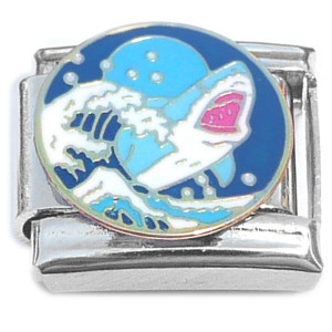 Great Wave Shark Italian Charm