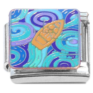 Starry Night Boat Italian Charm