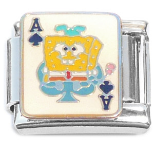 Sponge Bob Ace Playing Card Italian Charm Sponge Bob Ace Playing Card Italian Charm