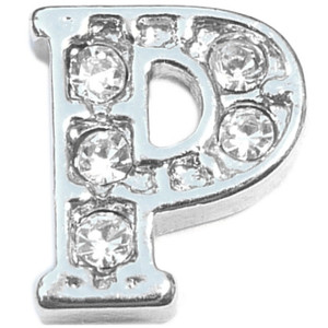 Fancy Letter P Floating Locket Charm