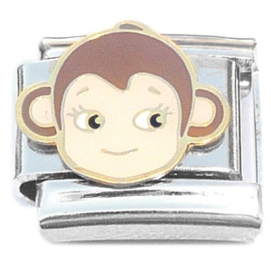 Cute Monkey Angel Italian Charm