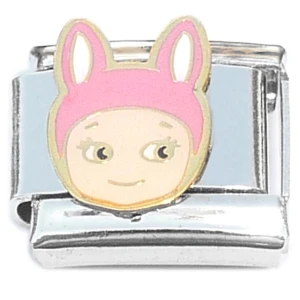 Cute Bunny Angel Italian Charm