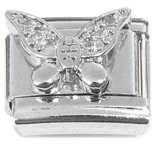 Bling Butterfly Wings Italian Charm