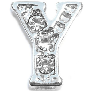 Fancy Letter Y Floating Locket Charm
