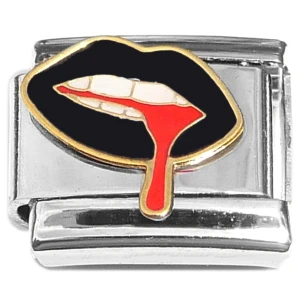 Lips Blood Vampire Italian Charm