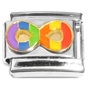 Rainbow Infinity Sign Italian Charm