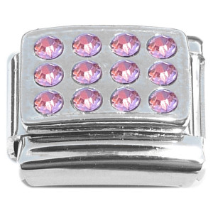 Pink Multi Bling Italian Charm