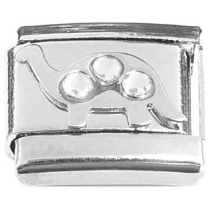 Dinosaur Walking Bling Italian Charm