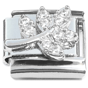 Leaf Plant Bling Italian Charm