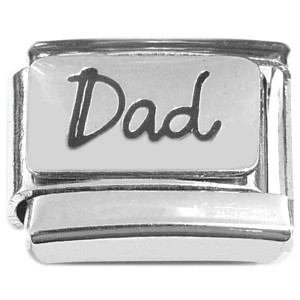 Dad Handwritten Italian Charm