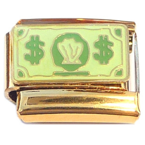 Cash Money Gold Base Italian Charm