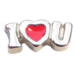 I Love U Floating Locket Charm I Love U Floating Locket Charm