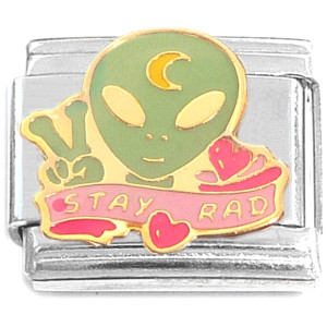 Alien Stay Rad Italian Charm