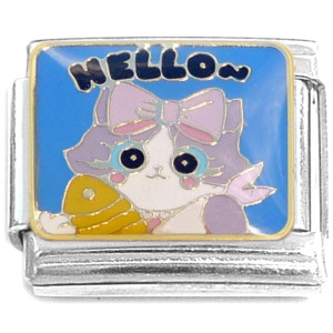 Hello Cat Italian Charm