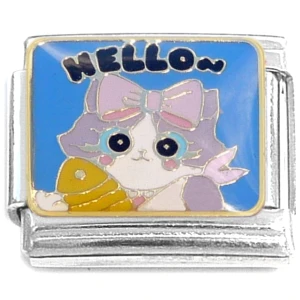 Hello Cat Italian Charm