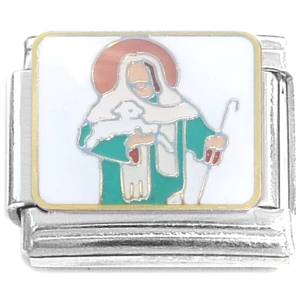 Shepherd Jesus Lamb Italian Charm