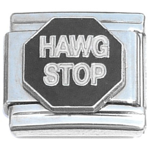 Hawg Stop Sign Italian Charm