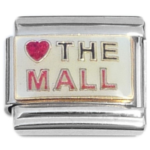 Love the Mall Red Heart Italian Charm