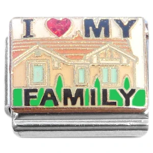 I Love My Family House Home Italian Charm