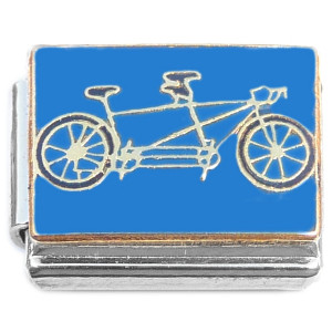 Tandem Bike Blue Italian Charm