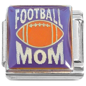 Sports Football Mom Purple Italian Charm