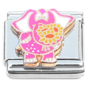 Pink Elephant Yellow Flowers Sunflowers Italian Charm