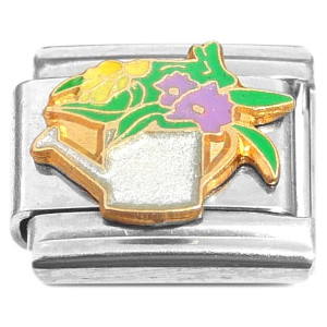 Watering Can Flowers Garden Italian Charm